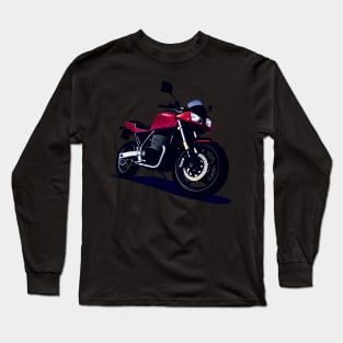 CB Red Sportbike Motorcycle Sticker Long Sleeve T-Shirt